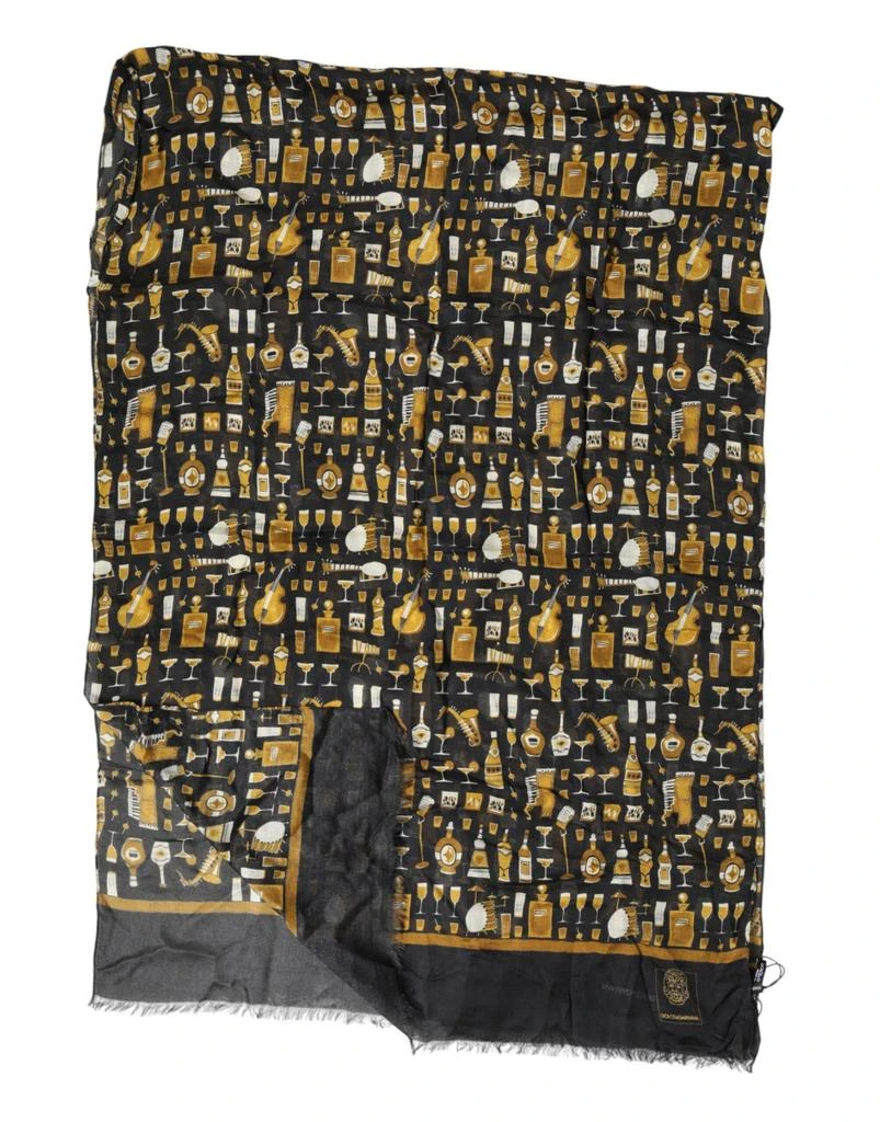 Dolce 
Gabbana Jazz Club Print Neck Wrap Shawl Men
s Scarf 3