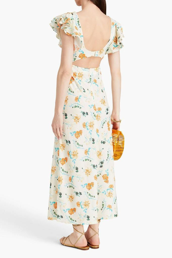 Solid & Striped The Renata cutout floral-print linen-blend maxi dress 3
