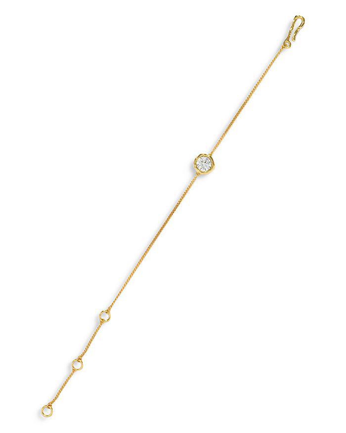 Alexis Bittar Asterales Cubic Zirconia Solitaire Link Bracelet in 14K Gold Plated