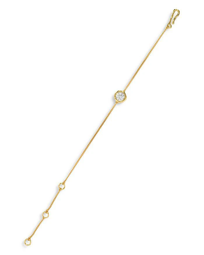 Alexis Bittar Asterales Cubic Zirconia Solitaire Link Bracelet in 14K Gold Plated 2