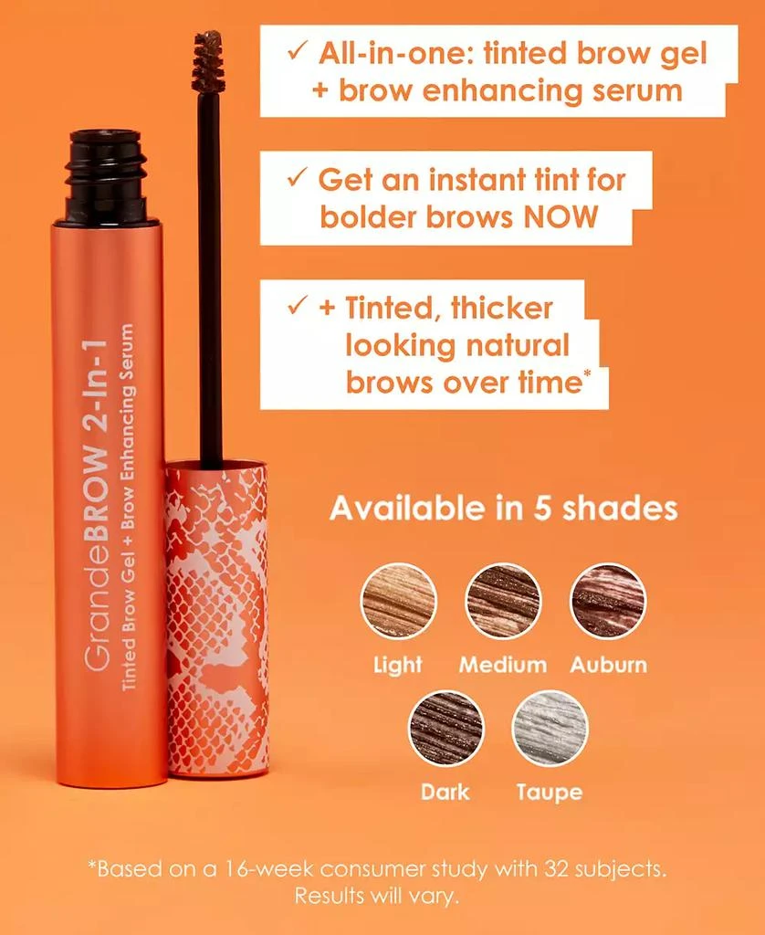 Grande Cosmetics GrandeBROW 2-In-1 Tinted Brow Gel + Brow Enhancing Serum 16