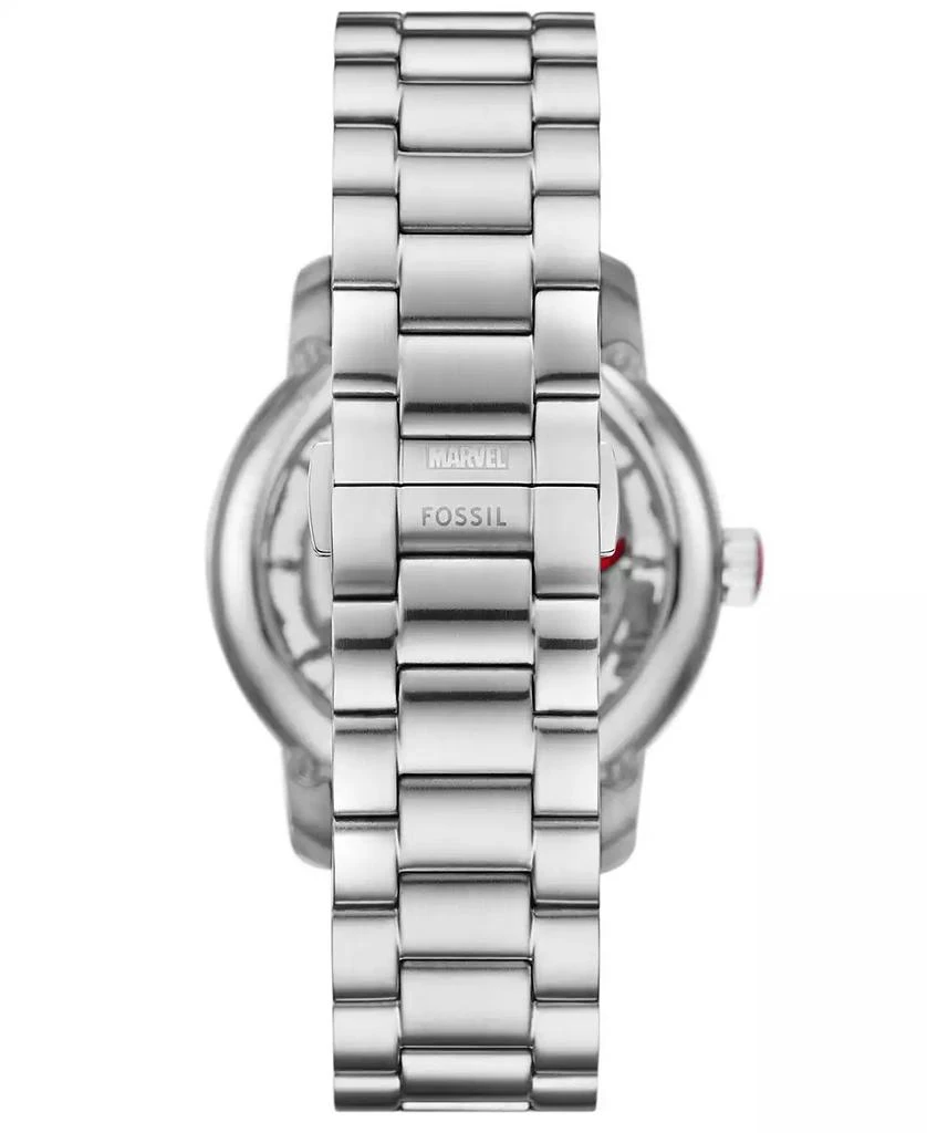 Fossil Unisex Marvel x Limited Edition Automatic Silver Stainless Steel Watch, 43mm 3