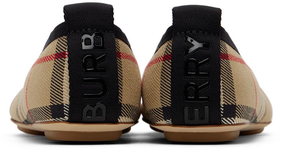Burberry Kids Beige Vintage Check Ballerina Flats