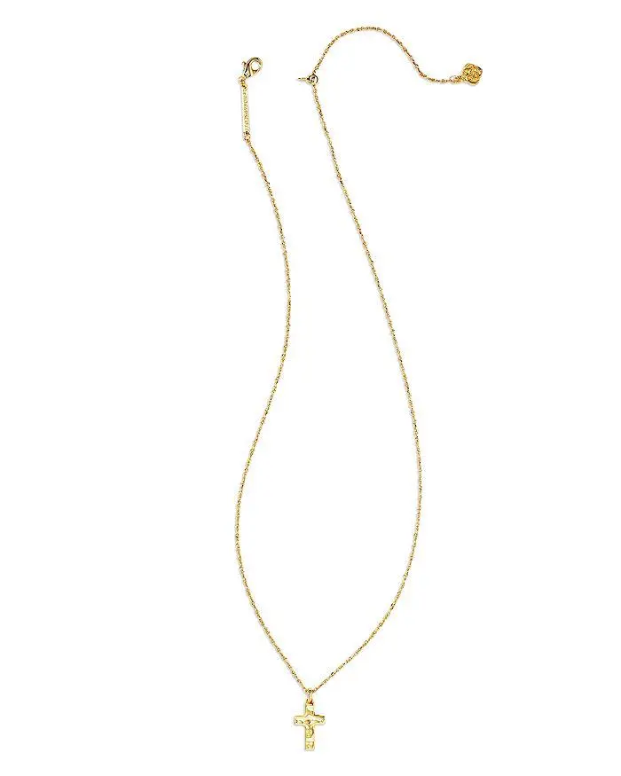 Kendra Scott Cross Pendant Necklace in 14K Gold Pated, 19"