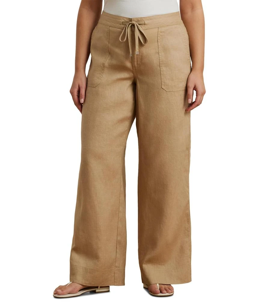 Ralph Lauren Plus Size Linen Wide-Leg Pants 1