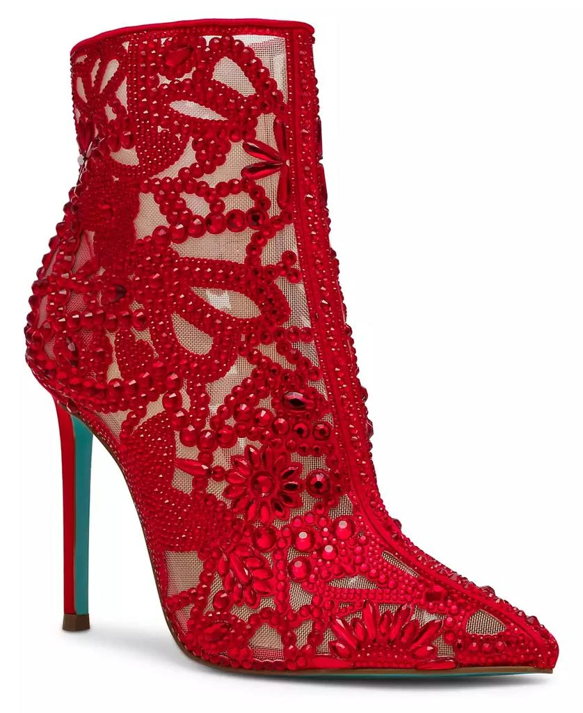 Betsey Johnson Women's Bolt Rhinestone Booties 1