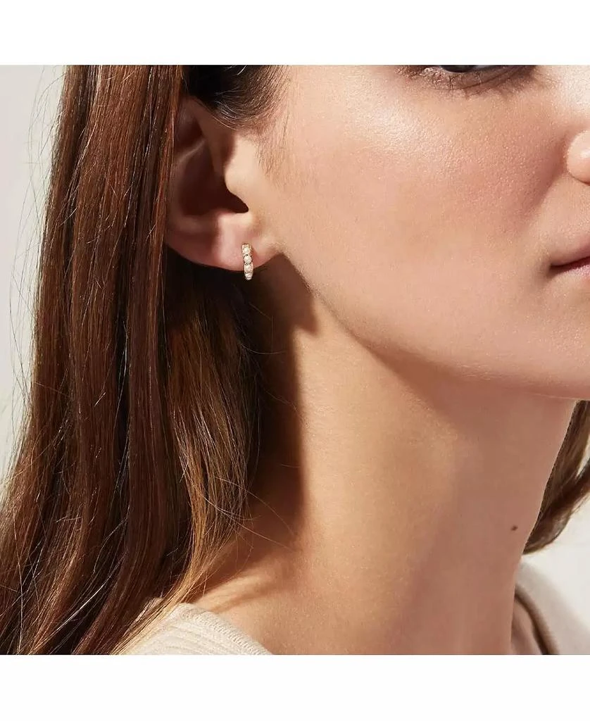 Ana Luisa Pearl Huggie Hoops - Ashley 3