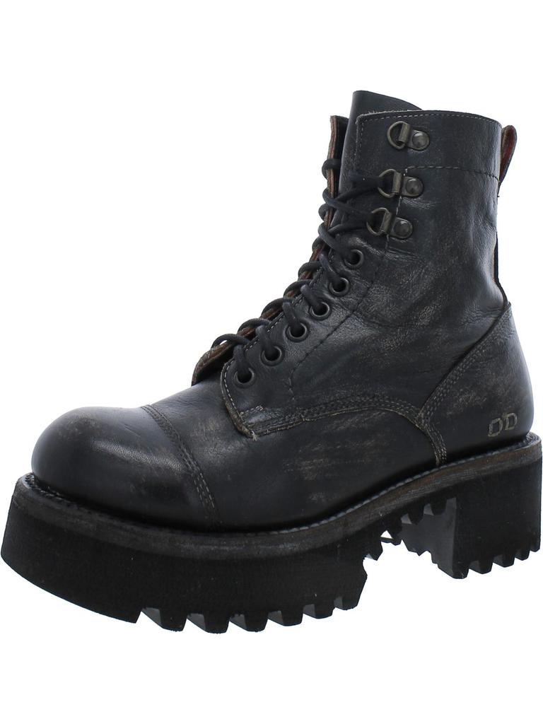 Bed Stu Prudence Hi Womens Leather Round Toe Combat & Lace-Up Boots