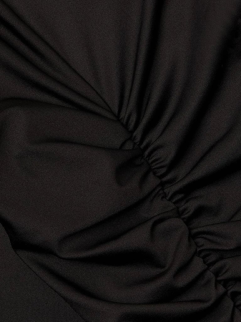Black Halo Atlanta Ruched Jersey Maxi Dress 6