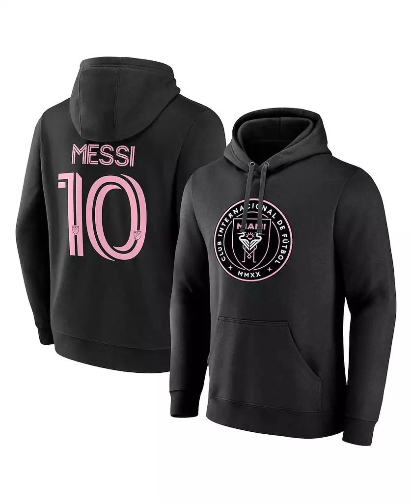 Fanatics Men's Lionel Messi Inter Miami CF Authentic Stack Name Number Tri-Blend Pullover Hoodie 1