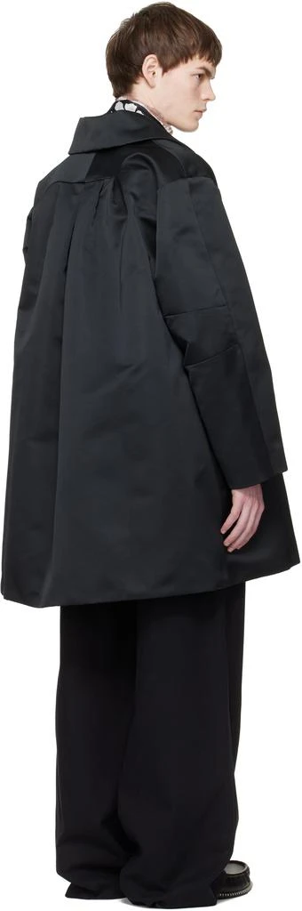 Dries Van Noten Black Satin Coat 3