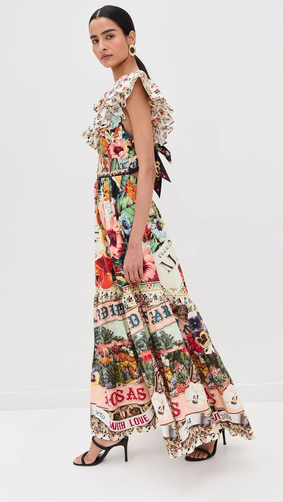 Camilla Tiered Dress with Neck Frill 3