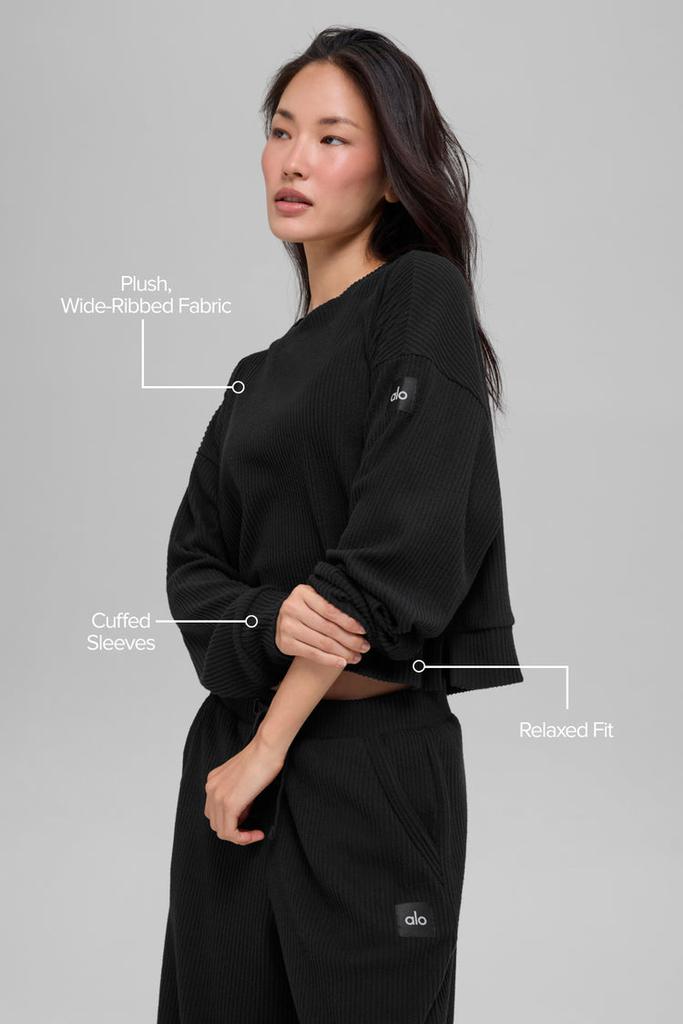 Alo Muse Crew Neck Pullover - Gravel Heather