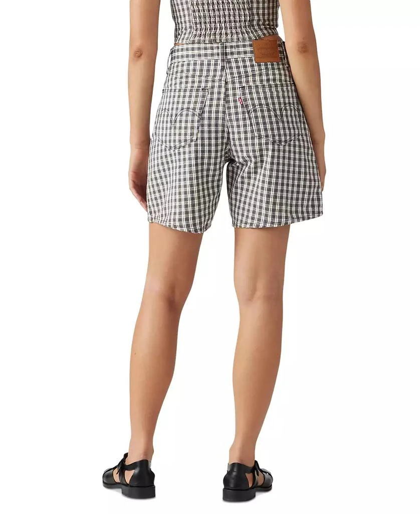 Levi's Premium Women's High-Rise Check-Print Baggy Shorts 2