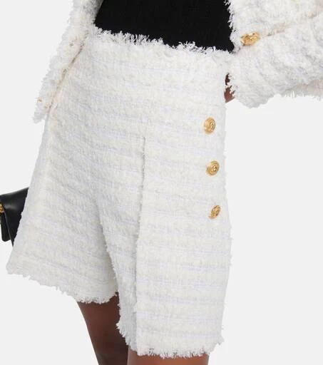 Balmain High-rise tweed shorts 4