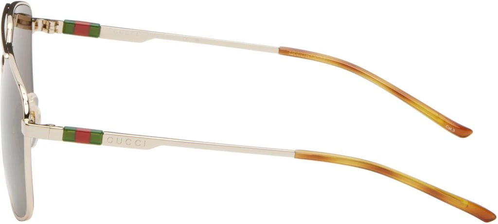 Gucci Gold Navigator Frame Sunglasses 3