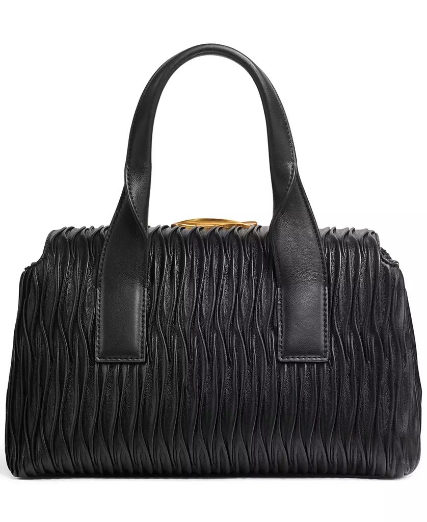 Donna Karan Donna Karan Amagansett Soft-Rolled Pleated Satchel with Sculpted Magnet Closure