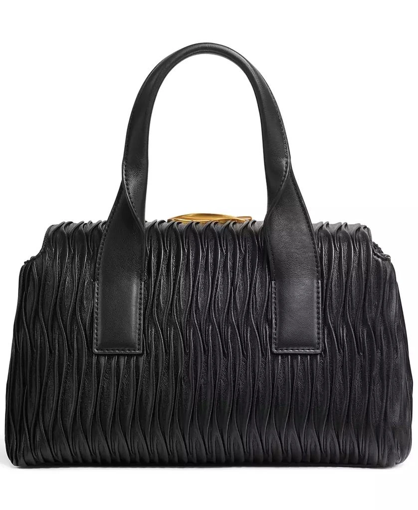 Donna Karan New York Donna Karan Amagansett Soft-Rolled Pleated Satchel with Sculpted Magnet Closure 2