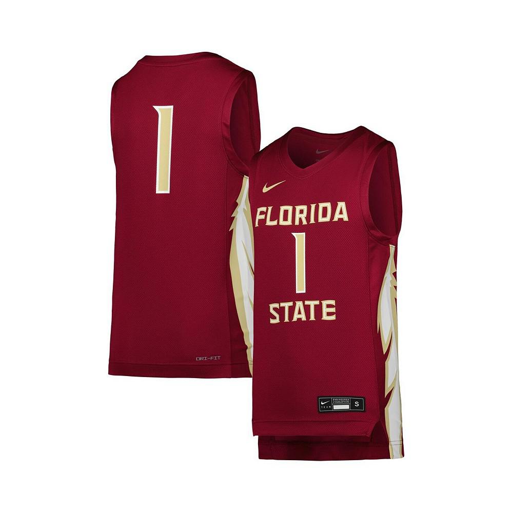Nike Big Boys Garnet Florida State Seminoles Team Replica Basketball Jersey