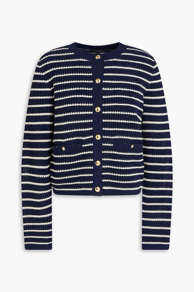 Rag & Bone Viola striped ribbed cotton-blend cardigan