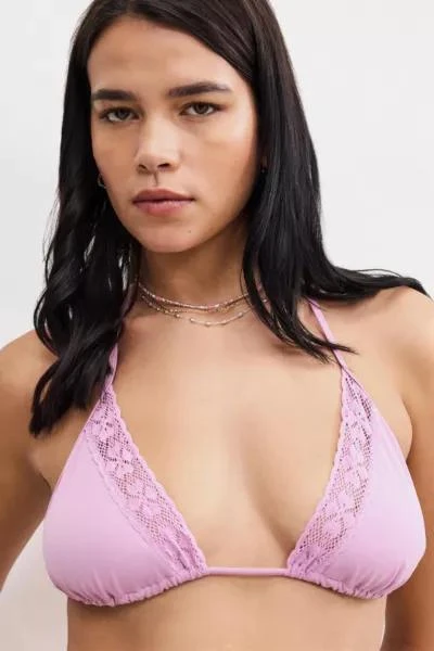 Out From Under Out From Under Sally Crochet-Trim Bikini Top 4