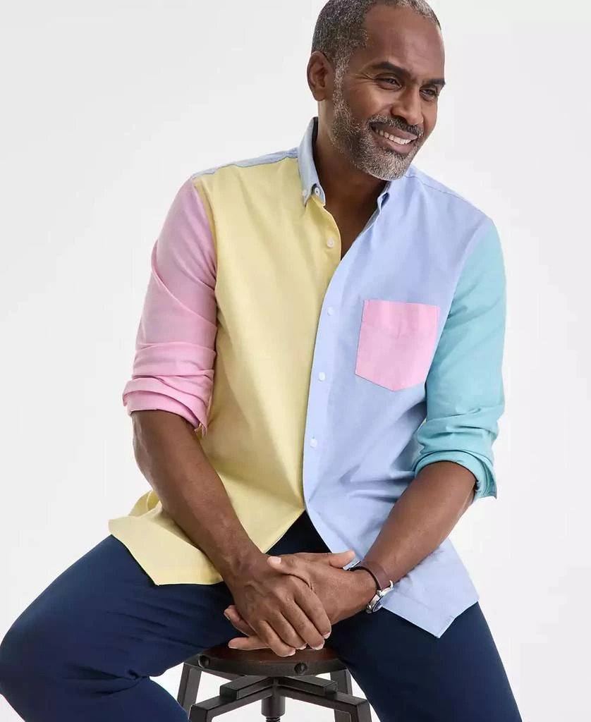 Club Room Men's Colorblock Oxford Long-Sleeve Shirt, Exclusively at Macy's 2