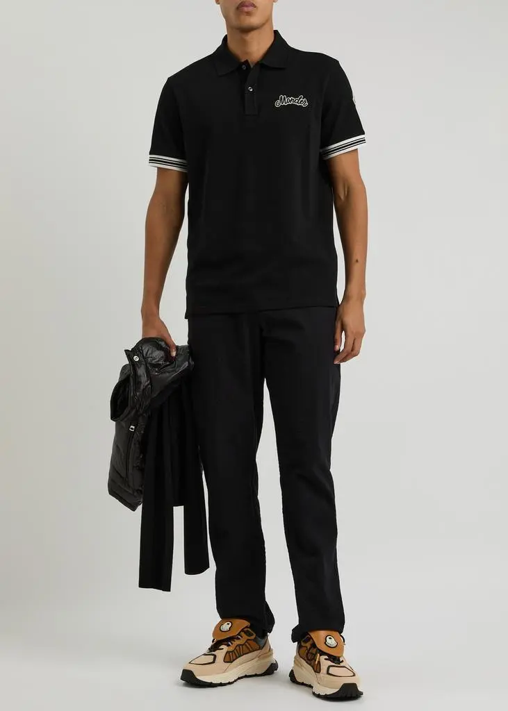 Moncler Logo-embroidered cotton polo shirt 4