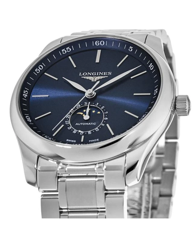 Longines Longines Master Collection Blue Dial Moon Phase Stainless Steel Men's Watch L2.909.4.92.6 2