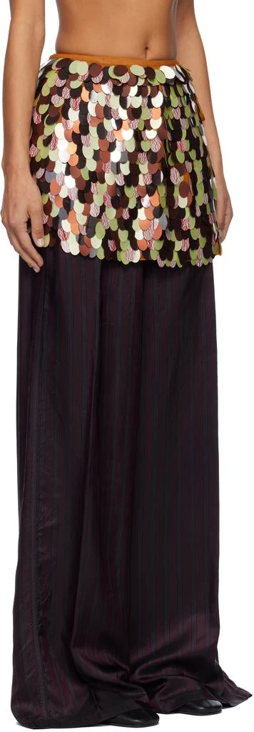 Dries Van Noten Orange Embellished Wrap Miniskirt 2