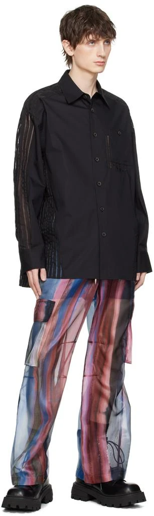 Feng Chen Wang Black Paneled Shirt 4