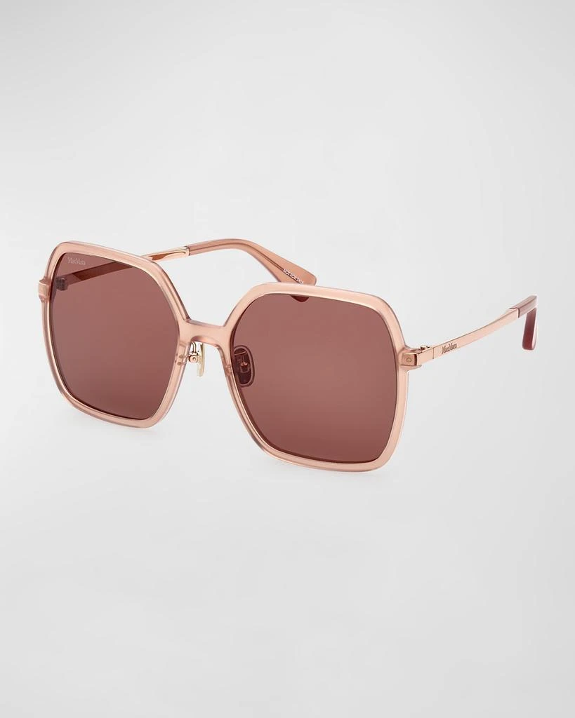 Max Mara Mixed-Media Square Sunglasses 1