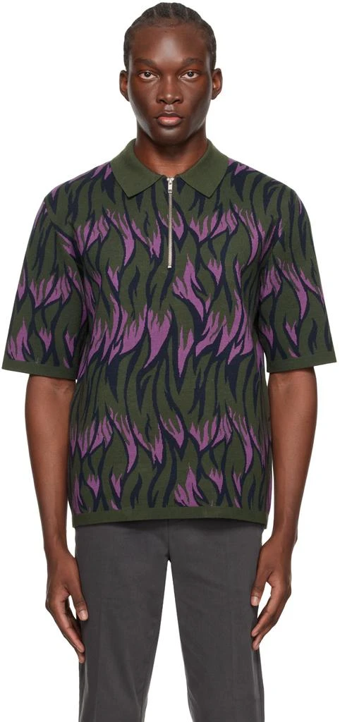 Samsøe Samsøe Purple & Green Garam Polo 1