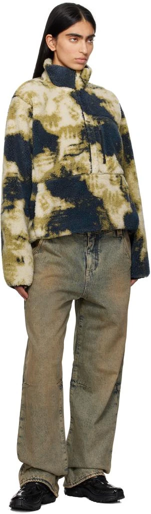 The North Face Yellow & Blue Extreme Pile Sweatshirt 4