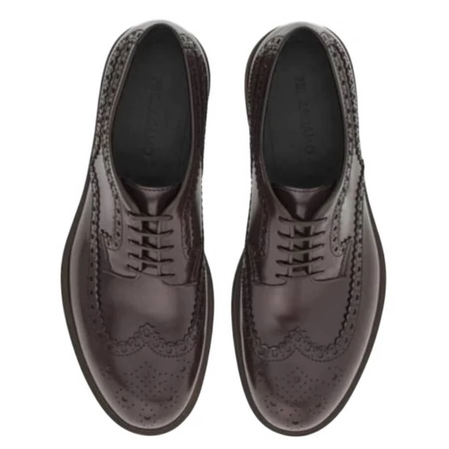 Salvatore Ferragamo Perforated Detailing Derby Shoes 3
