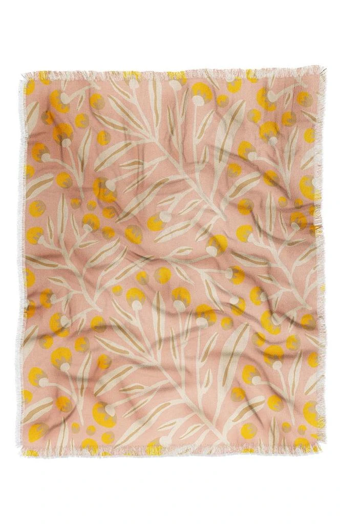 DENY Designs Alisa Galitsyna Berries Peach Throw Blanket
