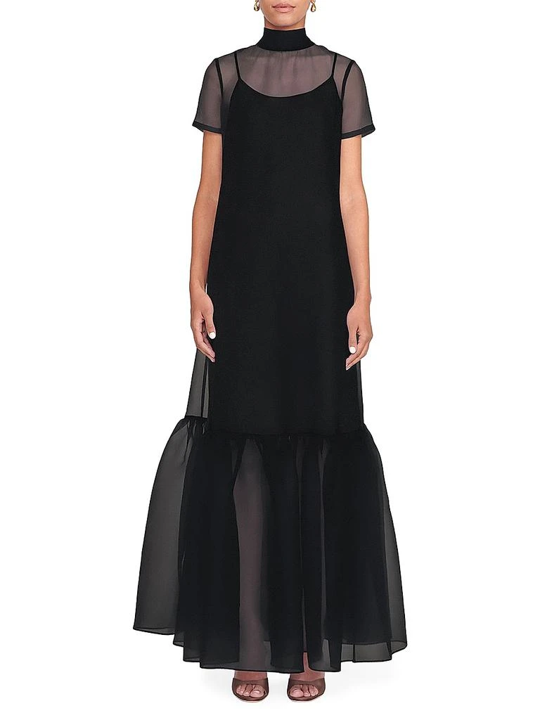 Staud Calluna High-Neck Organza Gown 2