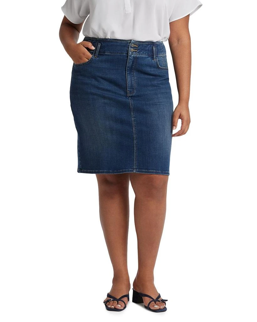 NYDJ Plus Denim Skirt in Olympus 1