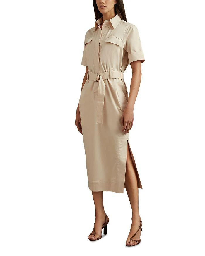 REISS Aimee Belted Midi Shirt Dress 1