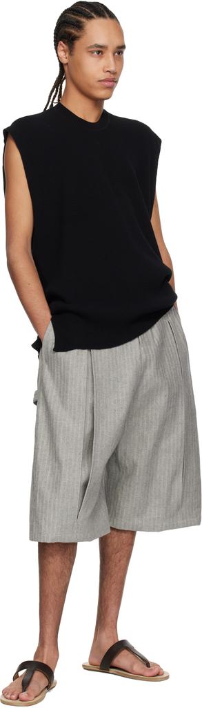 Shop Black Tight Twist Cotton Knit Vest on Sale at BeyondStyle