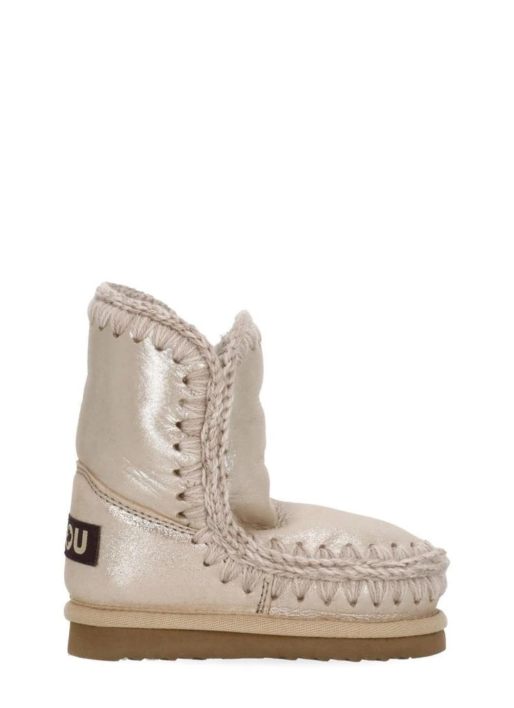 Mou Kids Mou Kids Microglitter Stitch-Detail Boots