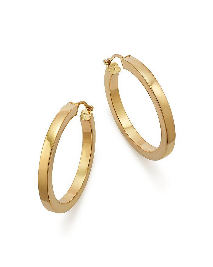 Bloomingdale's 14K Yellow Gold Square Polished Tube Hoop