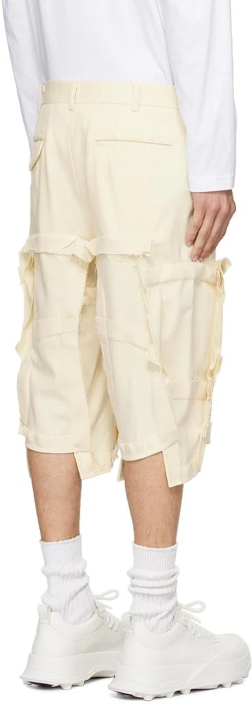 Comme des Garcons Off-White Distressed Shorts 3