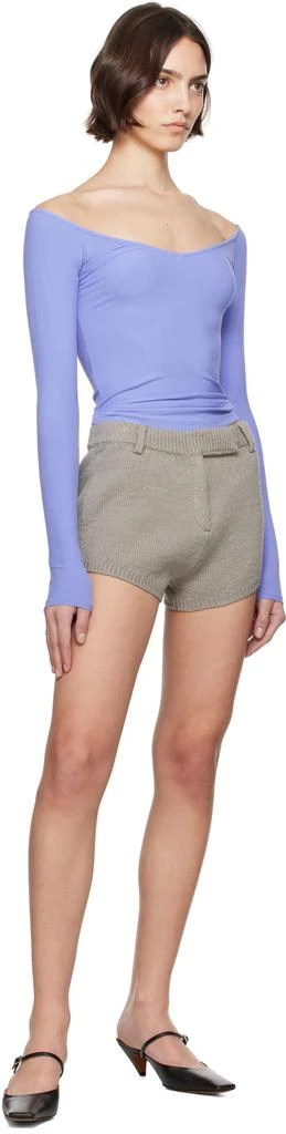 SKIMS Blue Soft Lounge Off The Shoulder Top 5