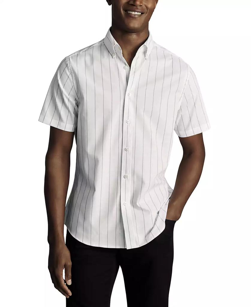 Charles Tyrwhitt Men's Stripe Poplin Shirt