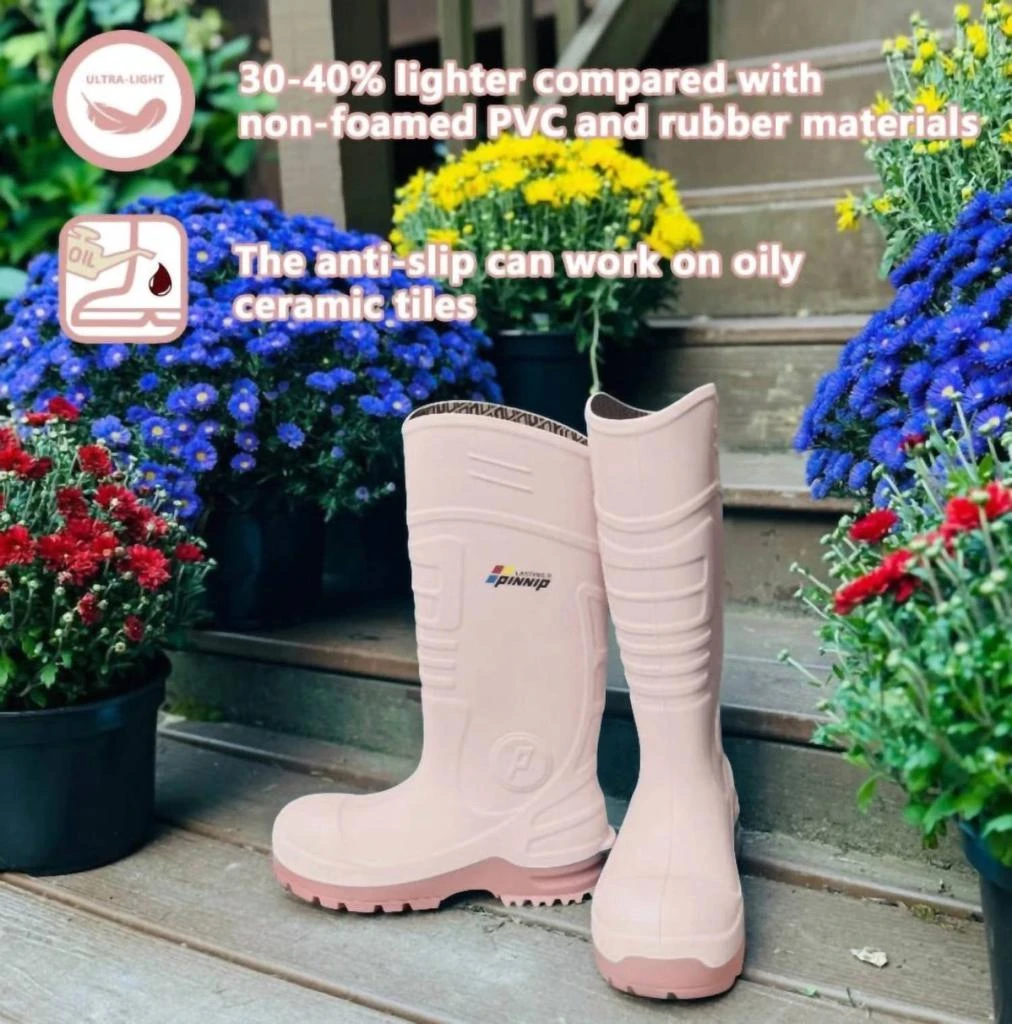 Pinnip Pinnip - Women
s Csa Approved Waterproof Pu Steel Toe Rubber Safety Boots 3