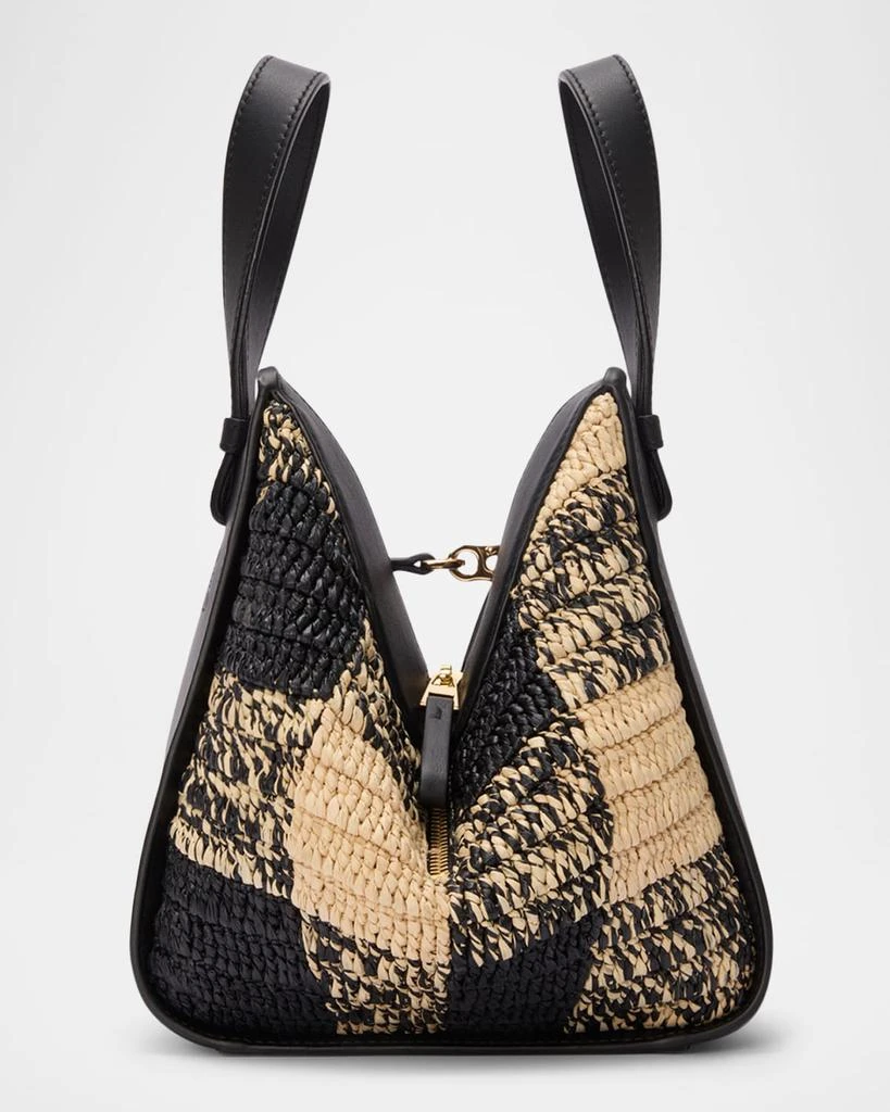 Loewe x Paula’s Ibiza Hammock Top-Handle Bag in Gingham Raffia 5