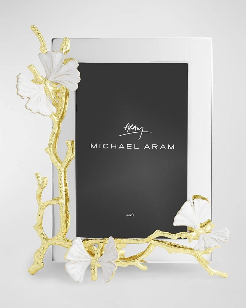 Michael Aram Butterfly Ginkgo White and Gold Frame, 4" x 6" 4