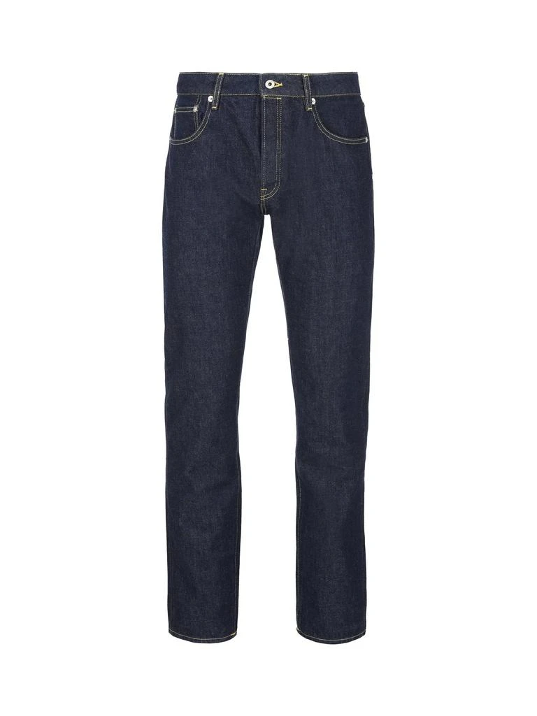 Kenzo Kenzo Logo Patch Belt-Looped Jeans 1