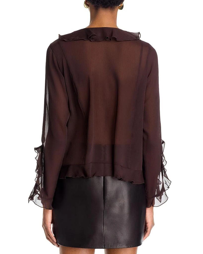 Lucy Paris V Neck Ruffle Top 3