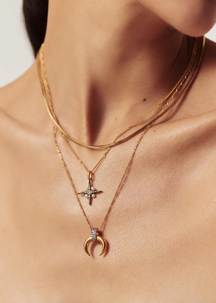 Missoma X Lucy Williams Horn 18kt gold-plated necklace 2